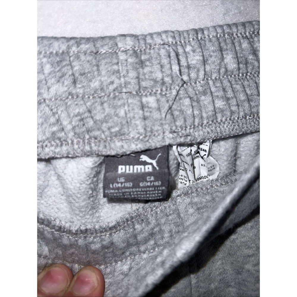 PUMA Boys (Youth) Large 14-16 Gray Jogging‎ Pants sweatpants  Sport - Picture 3 of 4